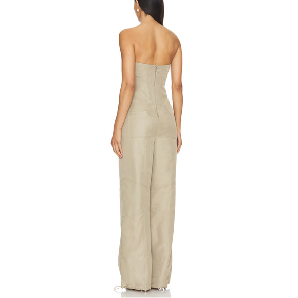 Lovers and Friends Meadow Cargo Jumpsuit Olive Green SMALL Jogger Corset NEW - Picture 5 of 10